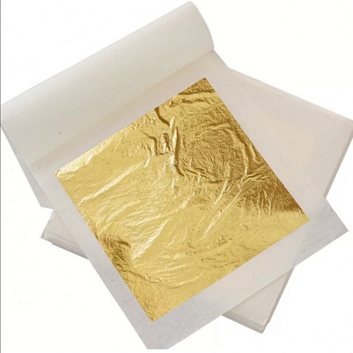 Пищевое золото - "Листы 8х8мм".Корея 236182 (10 листов) 