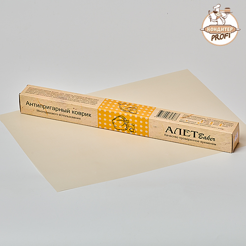 Тефлоновый антипригарный коврик (бежевый) 300х400мм "Алет" (1шт.)