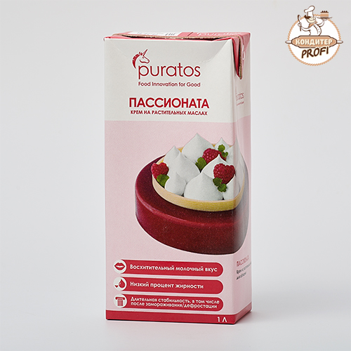 Кондитерские растительные сливки PURATOS - "Пассионата" 26% (Упаковка 1л.)