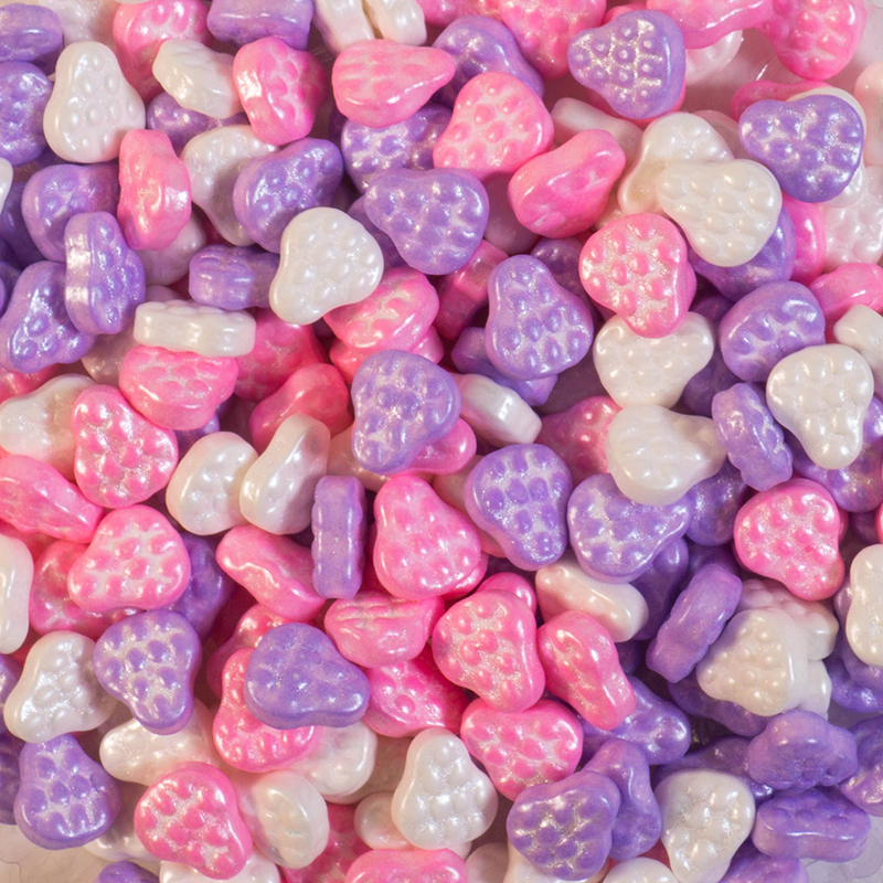 Посыпка микс "Клубника белая , роз, фиолетовая " (Упаковка 1 кг.) 903034