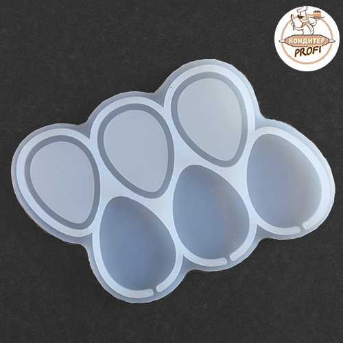 Форма силиконовая для карамели "Яйца-погремушки" (1шт.)