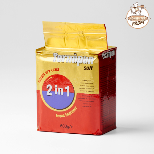 Дрожжи сухие быстродействующие - "Фермипан" софт 2в1 (0.5кг.)