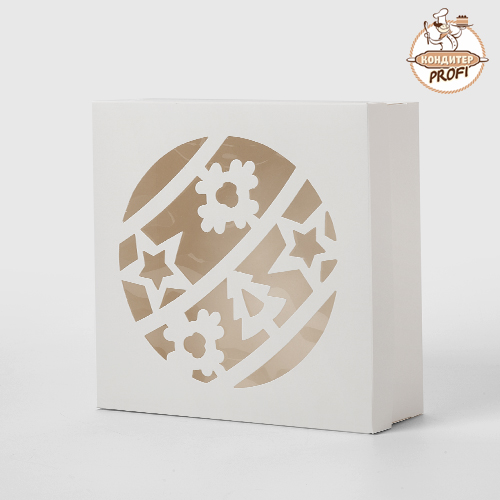 Картонная упаковка круглая 16х7 см. "Шоколад" (1шт.)