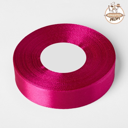 Лента атласная 10мм. Малиновая  (27) (30м.) (1 шт.)