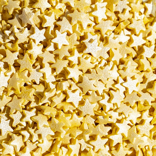 Посыпка "Звезды желтые перламутровые" (Упаковка 750гр.)