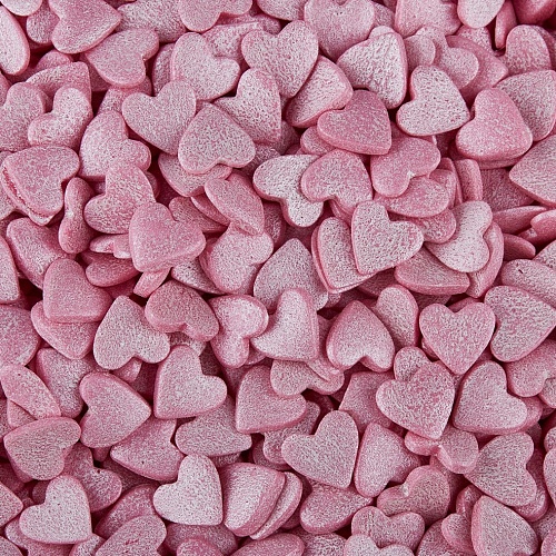 Посыпка "Сердечки розовые, перламутровые" (Упаковка 750гр.)