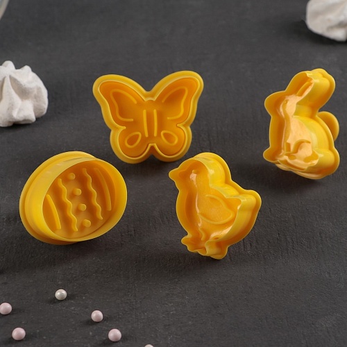 Набор плунжеров конд. 4шт "Пасха" желтый (1шт.)