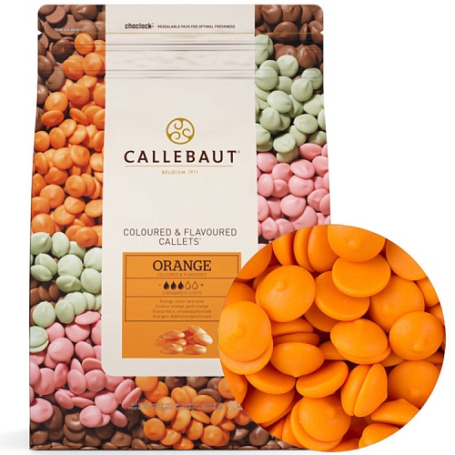 Шоколад CALLEBAUT - "Апельсин, Диски" (Упаковка 2.5 кг.) (1кг.)