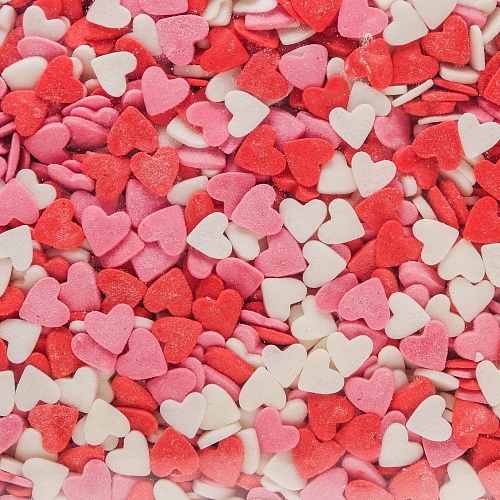 Посыпка "Сердечки красно-бело-розовые" (Упаковка 750гр.)
