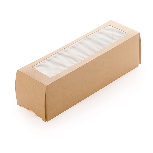 Картонная коробка для макарон ECO - "Крафт, 6 изделий" (ECOMB6-GDC) (1 шт.)