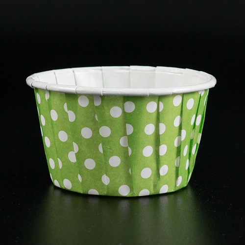 Капсула для маффинов Polca Dot Зеленая в  горох   850022 ( 1шт.)