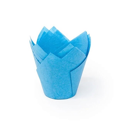Тарталетка Тюльпан - "Голубой" выс.40мм.:50мм (Упаковка 45 шт.)