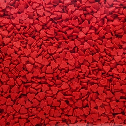 Посыпка "Сердечки красные мини" (Упаковка 750гр.)